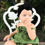 Maxbell Mother and Baby Flower Turban Hat Mom and baby Top Hat set Toddler Black