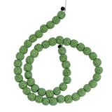 Maxbell 8 mm Lava Volcanic Rock Gemstone Loose Beads 15'' Round Jewelry BOHO Style Light Green
