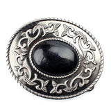 Maxbell Antique Vintage Black Onyx Turquoise Western Cowboy Belt Buckle Bohemian #1