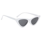 Maxbell Fashion Women Classic Cat Eyes Sunglasses Outdoor White fram Deep Gray lens