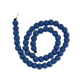 Maxbell 6mm Rock Volcanic Gemstone Loose Bead 15'' Round Jewelry DIY Navy Blue