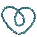 Maxbell 6mm Rock Volcanic Gemstone Loose Bead 15'' Round Jewelry DIY Light Blue