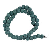 Maxbell 8 mm Lava Volcanic Rock Gemstone Loose Beads 15'' Round Jewelry BOHO Style Light Blue