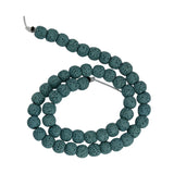 Maxbell 8 mm Lava Volcanic Rock Gemstone Loose Beads 15'' Round Jewelry BOHO Style Light Blue