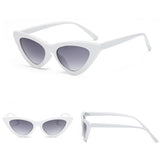 Maxbell Fashion Women Classic Cat Eyes Sunglasses Outdoor White fram Light Gray lens