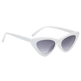 Maxbell Fashion Women Classic Cat Eyes Sunglasses Outdoor White fram Light Gray lens