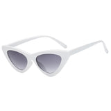 Maxbell Fashion Women Classic Cat Eyes Sunglasses Outdoor White fram Light Gray lens