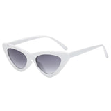 Maxbell Fashion Women Classic Cat Eyes Sunglasses Outdoor White fram Light Gray lens