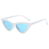 Maxbell Fashion Women Classic Cat Eyes Sunglasses Outdoor Black fram Blue lens