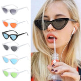 Maxbell Fashion Women Classic Cat Eyes Sunglasses Outdoor Black fram Blue lens