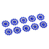 Maxbell Round Pearl Rhinestone Shank Button Sewing Craft Accessories Deep Blue