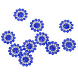 Maxbell Round Pearl Rhinestone Shank Button Sewing Craft Accessories Deep Blue