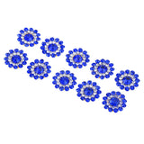 Maxbell Round Pearl Rhinestone Shank Button Sewing Craft Accessories Deep Blue
