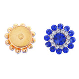 Maxbell Round Pearl Rhinestone Shank Button Sewing Craft Accessories Deep Blue