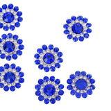Maxbell Round Pearl Rhinestone Shank Button Sewing Craft Accessories Deep Blue