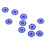 Maxbell Round Pearl Rhinestone Shank Button Sewing Craft Accessories Deep Blue