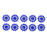 Maxbell Round Pearl Rhinestone Shank Button Sewing Craft Accessories Deep Blue
