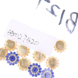 Maxbell Round Pearl Rhinestone Shank Button Sewing Craft Accessories Deep Blue