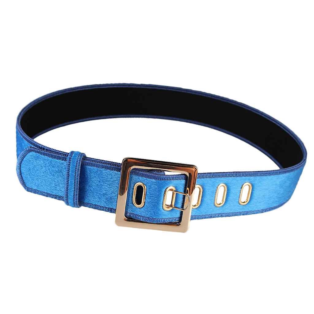 Maxbell Wide Belt Female Fashion Coat Shirt Accessory Dress Waist Closure Blue