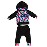 Maxbell Toddler Baby Boys Girl Clothes Tops Hoodie +Long Pants Outfits Set 0-6 Months  Black