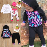 Maxbell Toddler Baby Boys Girl Clothes Tops Hoodie +Long Pants Outfits Set 0-6 Months  Black