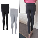 Maxbell Winter Cotton Maternity Pregnancy Leggings Full Ankle Length L Black