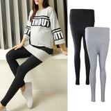 Maxbell Winter Cotton Maternity Pregnancy Leggings Full Ankle Length L Black
