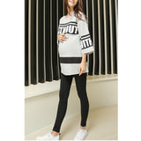 Maxbell Winter Cotton Maternity Pregnancy Leggings Full Ankle Length L Black