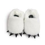 Maxbell Cute Plush Paw Shoes Baby Toddler Kids Claw Slipper Shoes 13cm White