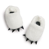 Maxbell Cute Plush Paw Shoes Baby Toddler Kids Claw Slipper Shoes 13cm White