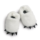 Maxbell Cute Plush Paw Shoes Baby Toddler Kids Claw Slipper Shoes 13cm White