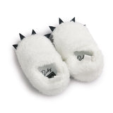 Maxbell Cute Plush Paw Shoes Baby Toddler Kids Claw Slipper Shoes 13cm White