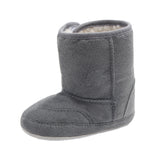 Maxbell Baby Soft Sole Anti-Slip Mid Calf Winter Warm Infant Prewalker Snow Boots 12-18 Months Gray