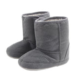 Maxbell Baby Soft Sole Anti-Slip Mid Calf Winter Warm Infant Prewalker Snow Boots 12-18 Months Gray