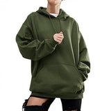 Maxbell Womens Hoodies Long Sleeve Jumper Casual Hooded Pullover Tops Sweatshirt XL Green