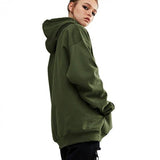 Maxbell Womens Hoodies Long Sleeve Jumper Casual Hooded Pullover Tops Sweatshirt XL Green