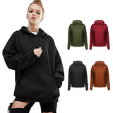 Maxbell Womens Hoodies Long Sleeve Jumper Casual Hooded Pullover Tops Sweatshirt XL Black