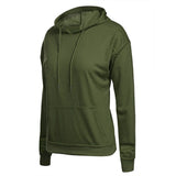 Maxbell Womens Hoodies Long Sleeve Jumper Casual Hooded Pullover Tops Sweatshirt 2XL Green