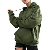 Maxbell Womens Hoodies Long Sleeve Jumper Casual Hooded Pullover Tops Sweatshirt 2XL Green