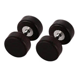 Maxbell Wood Wooden Women Mens Stud Earrings Ear Plugs Piercings Screw 8mm Black