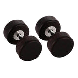 Maxbell Wood Wooden Women Mens Stud Earrings Ear Plugs Piercings Screw 8mm Black