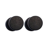 Maxbell Wood Wooden Women Mens Stud Earrings Ear Plugs Piercings Screw 10mm Black