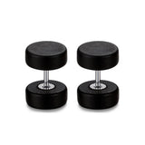 Maxbell Wood Wooden Women Mens Stud Earrings Ear Plugs Piercings Screw 10mm Black