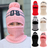 Maxbell Women Multipurpose Winter Knitted Protection Ear cap Rider Beanie Hat  Red