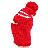 Maxbell Women Multipurpose Winter Knitted Protection Ear cap Rider Beanie Hat  Red