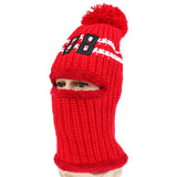 Maxbell Women Multipurpose Winter Knitted Protection Ear cap Rider Beanie Hat  Red