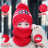 Maxbell Women Multipurpose Winter Knitted Protection Ear cap Rider Beanie Hat  Red