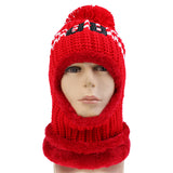 Maxbell Women Multipurpose Winter Knitted Protection Ear cap Rider Beanie Hat  Red