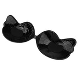 Maxbell Fashion Invisible Self-Adhesive Silicone Bra Front Closure Strapless Black B