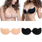 Maxbell Fashion Invisible Self-Adhesive Silicone Bra Front Closure Strapless Black B